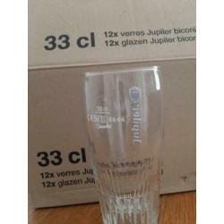12 Nieuwe jupiler bierglazen maat 33 cl