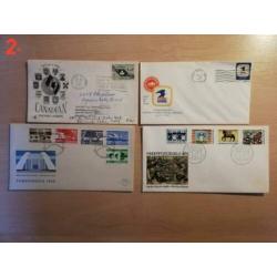 Diverse (eerstedag)enveloppen (oa USA, Nederland)