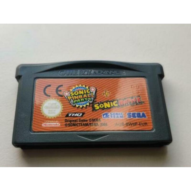 Sonic Pinball Party + Sonic Battle - Nintendo GBA - CIB