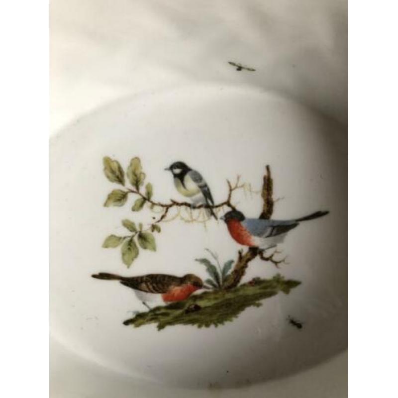 Aardewerk broodmandje met vogeltjes motief