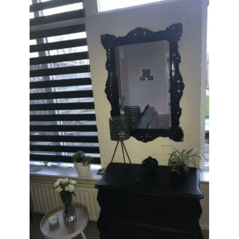 Mooie zwarte barok spiegel