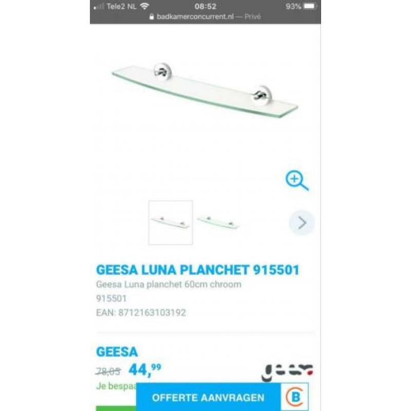 Geesa planchet nieuw Luna collection