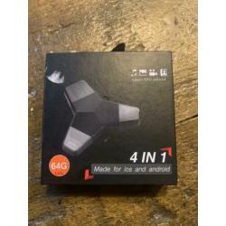IDragon iUSB/Drive 4 In 1 64GB voor Android en IOS (NIEUW!)