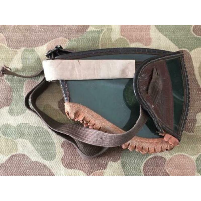 WW2 US Army - Goggles Ski / Mountain - Green Lenses
