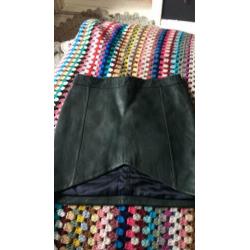 American Retro rok groen leer s
