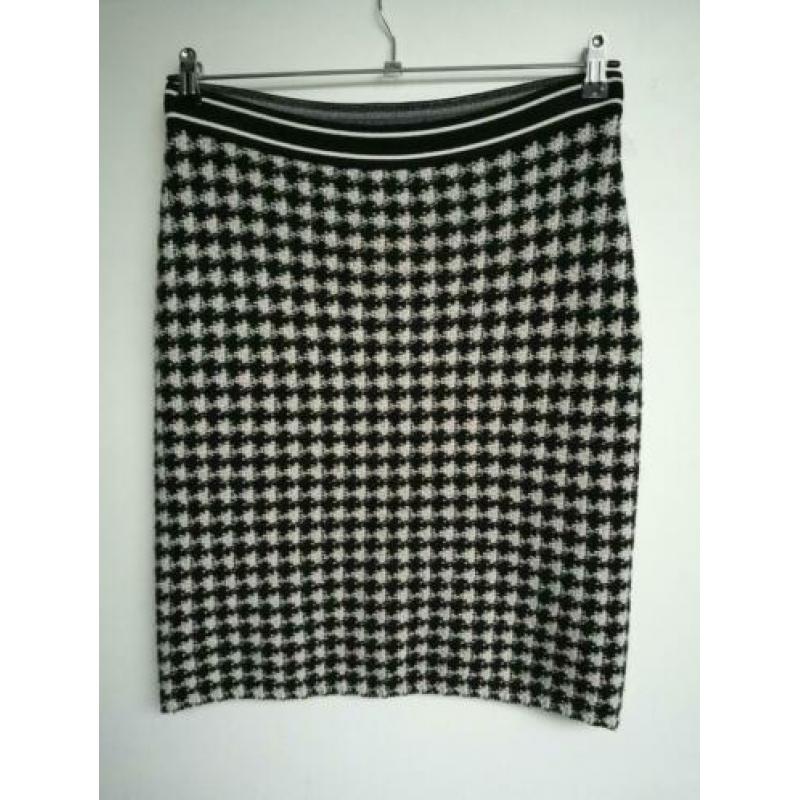 Marccain Marc Cain knitted Pied de Poule rok N4 L 42 Wol