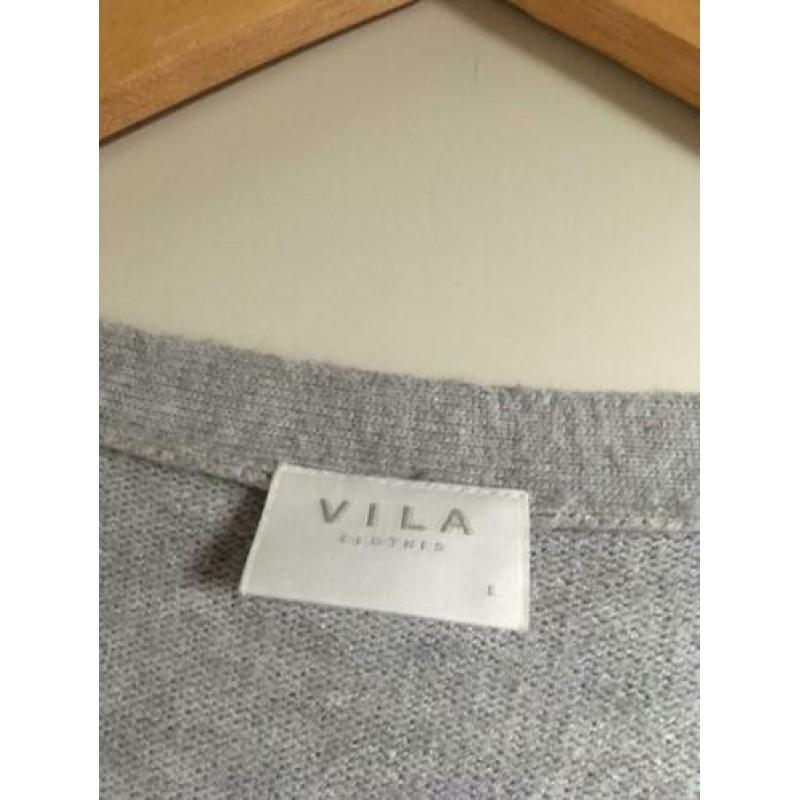 Grijs/lang vest??VILA??L