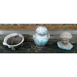Brocante Set, Een Buste, Een Schaal en Een Vaas.