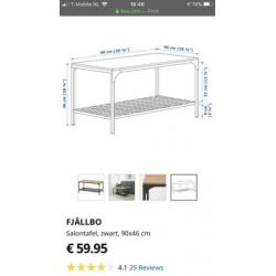 Ikea fjällbo salontafel