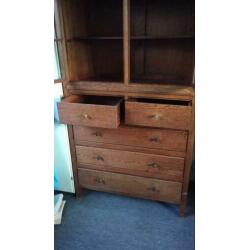 Brocante, eiken kast, antiek