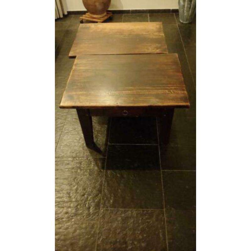Salontafel/bijzettafel 2x