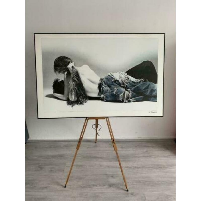 Vintage XXL poster Bertram Bahner 80s BLUE JEANS LOVE