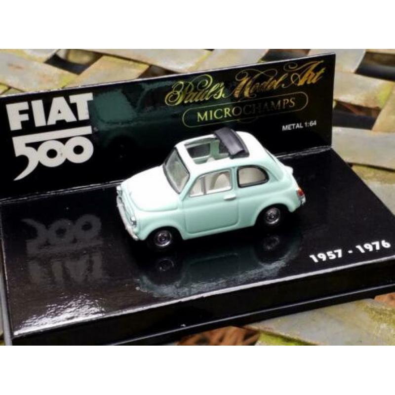 Fiat 500 Minichamps 1/64 lichtgroen