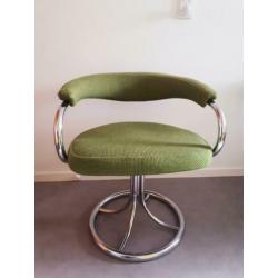 4 retro groene spaceage stoelen james bond hollywood regency