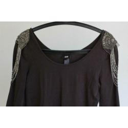 H&M jurk met schouder ketting maat M