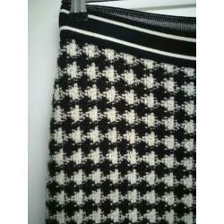 Marccain Marc Cain knitted Pied de Poule rok N4 L 42 Wol