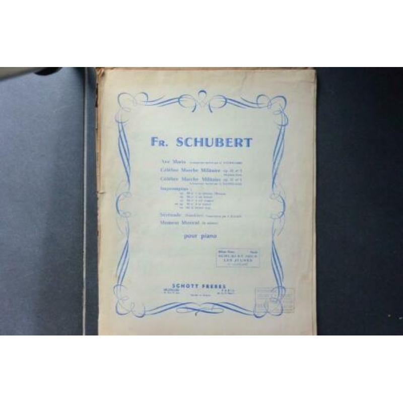 2 Oude partituren Fr. Schubert.