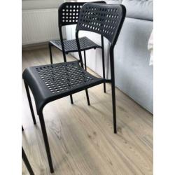 Vier Adde Ikea eetkamerstoelen zwart