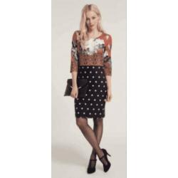 SMASHED LEMON blauw wit groene pencil polkadotjurk-38??nieuw