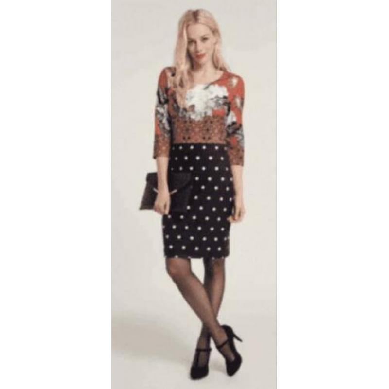 SMASHED LEMON blauw wit groene pencil polkadotjurk-38??nieuw
