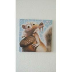 Ice Age schilderij kinderkamer 35x35cm zgan zie foto,s