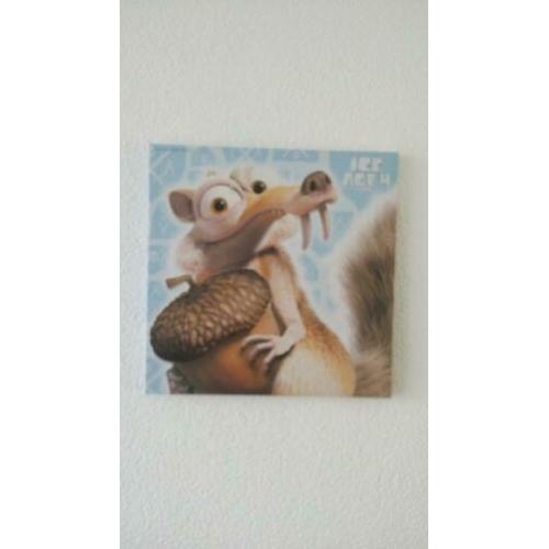 Ice Age schilderij kinderkamer 35x35cm zgan zie foto,s