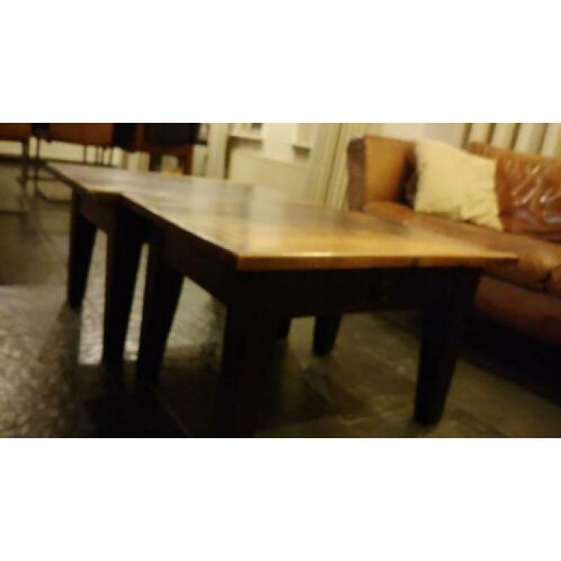 Salontafel/bijzettafel 2x