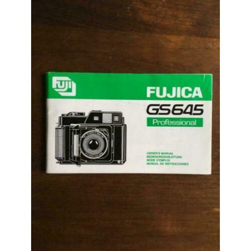 Fuji GS645S GS645 S Instruction Manual