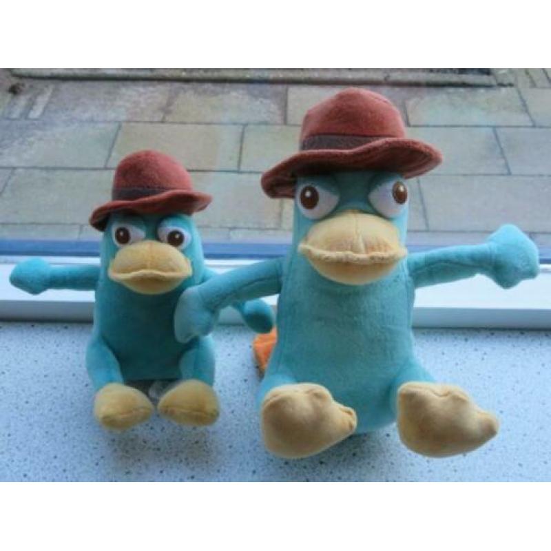 2 x Perry het Vogelbekdier Disney bruine hoed oranje staart