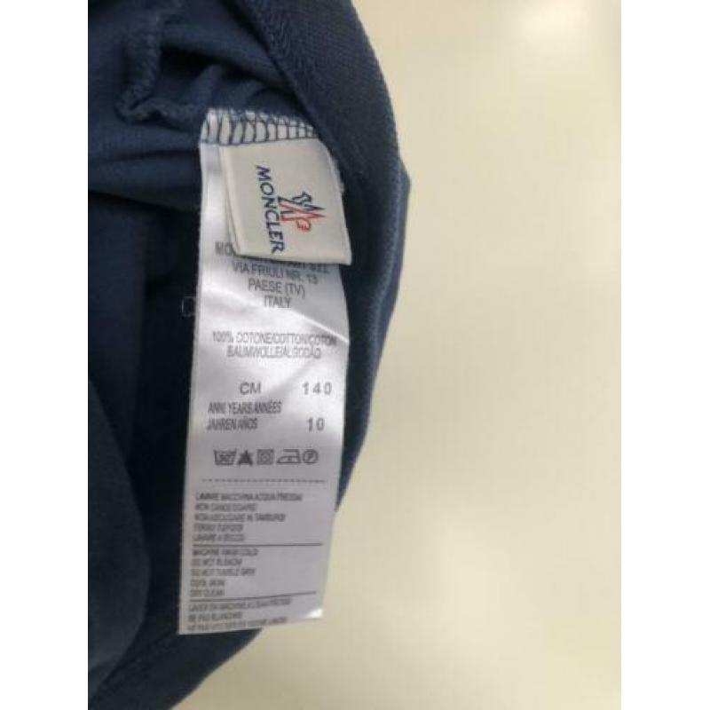 Moncler polo shirt shirtje t-shirt jongens maat 140 blauw