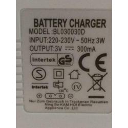 batterijlader / acculader / battery charger 3V - BL030030D