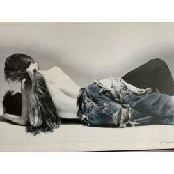 Vintage XXL poster Bertram Bahner 80s BLUE JEANS LOVE