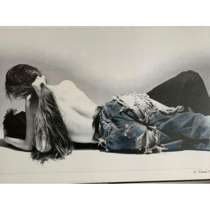Vintage XXL poster Bertram Bahner 80s BLUE JEANS LOVE
