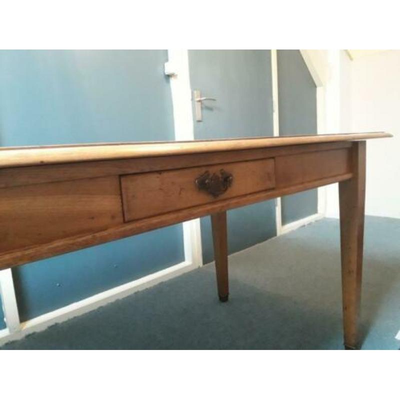 Robuuste eettafel licht eiken 1,6 mtr x 0,8 mtr