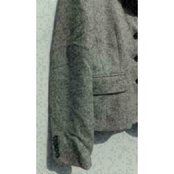 JOSEPHINE & CO grijs visgraat wollen pak blazer/rok mt 36