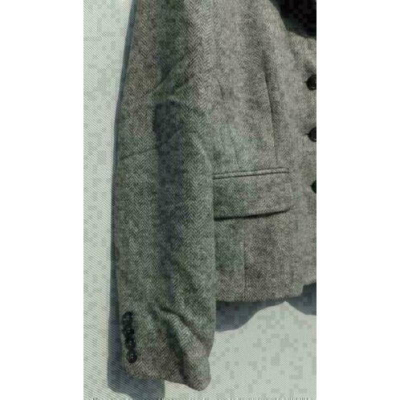 JOSEPHINE & CO grijs visgraat wollen pak blazer/rok mt 36