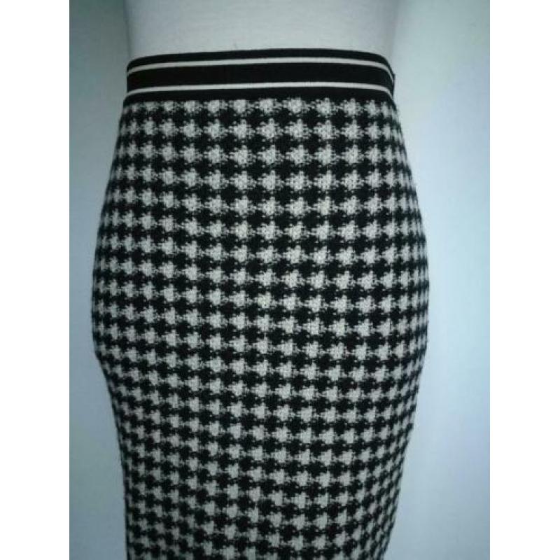 Marccain Marc Cain knitted Pied de Poule rok N4 L 42 Wol