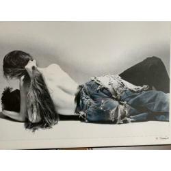 Vintage XXL poster Bertram Bahner 80s BLUE JEANS LOVE