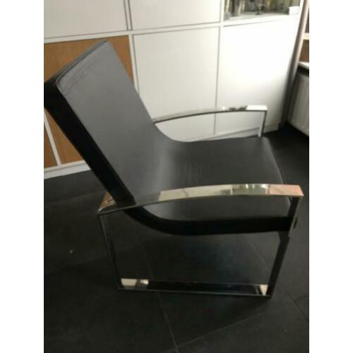 Moderne stoel stoelen leer chroom