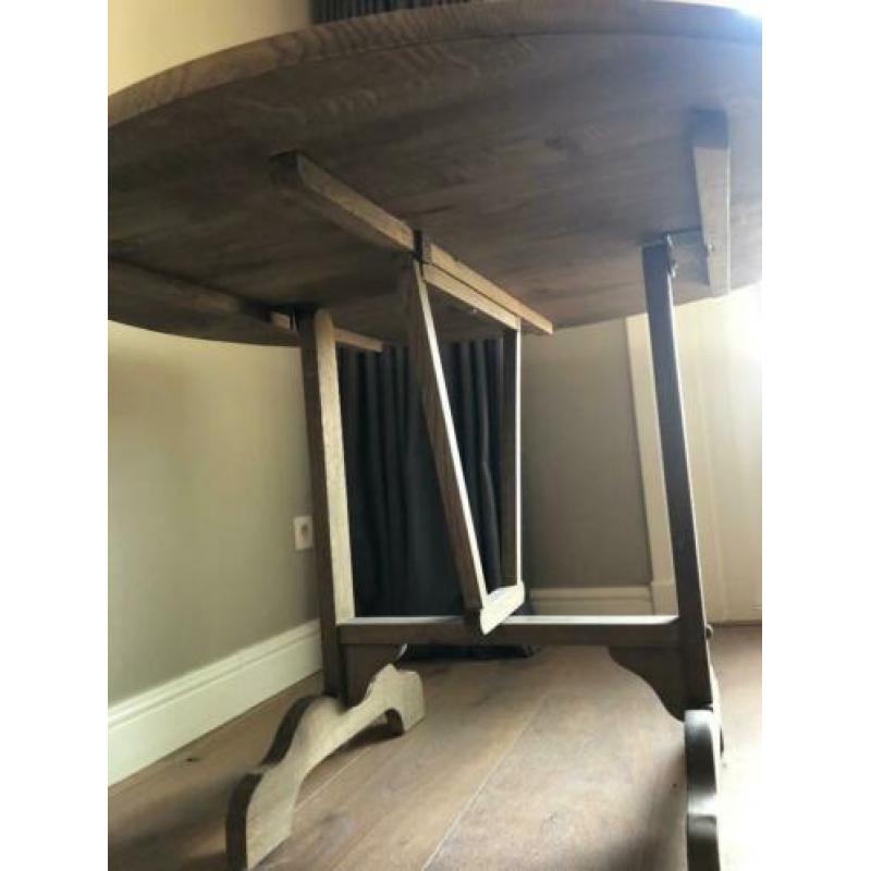 Landelijke massieve eiken Wijntafel 120 cm