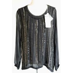 Zwarte blouse Patrizia Pepe, nieuw