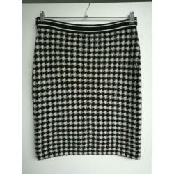 Marccain Marc Cain knitted Pied de Poule rok N4 L 42 Wol