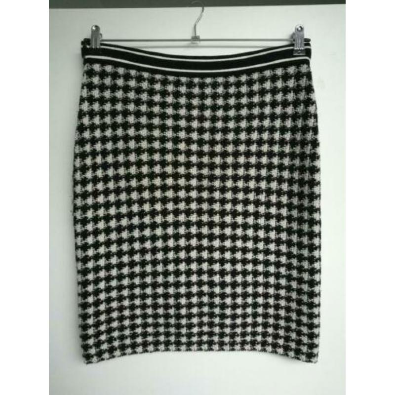 Marccain Marc Cain knitted Pied de Poule rok N4 L 42 Wol