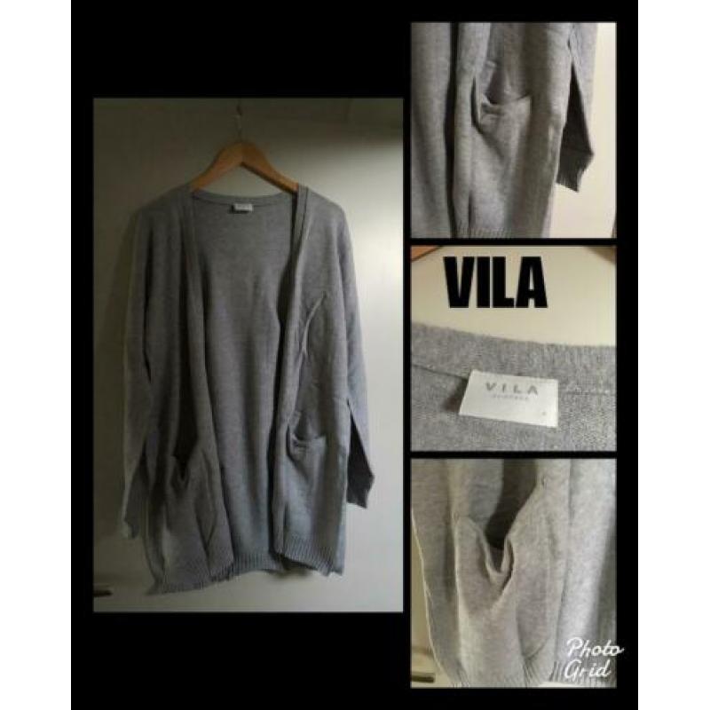 Grijs/lang vest??VILA??L