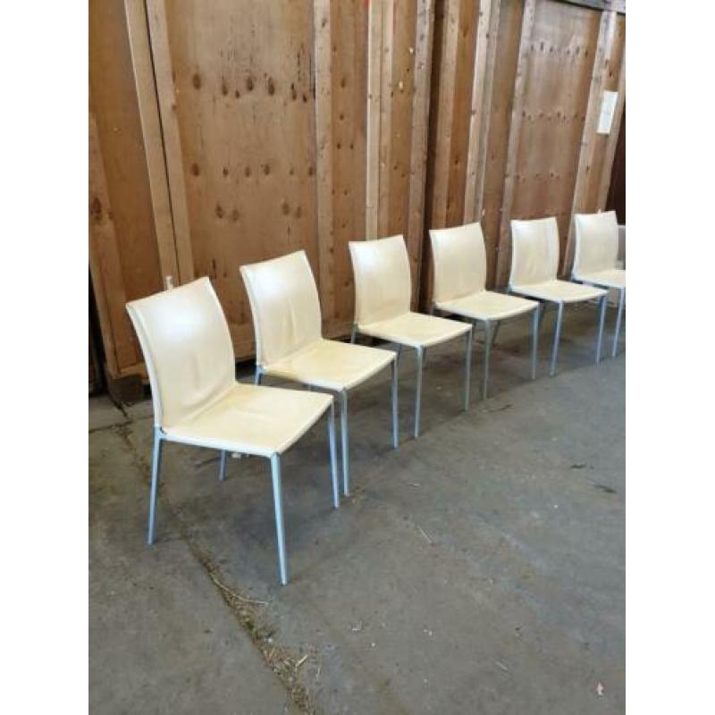 Zanotta Italy design 6 eetkamer stoelen