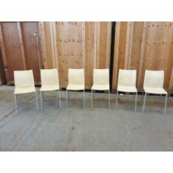 Zanotta Italy design 6 eetkamer stoelen