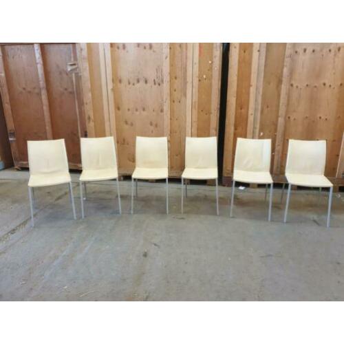 Zanotta Italy design 6 eetkamer stoelen