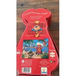 2 x puzzels, piraat en elfje, die spiegelburg en djeco.