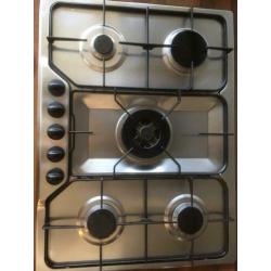 Gaskookplaat, RVS, inbouw, 5 pits, 68,5 cm breed, IGNIS