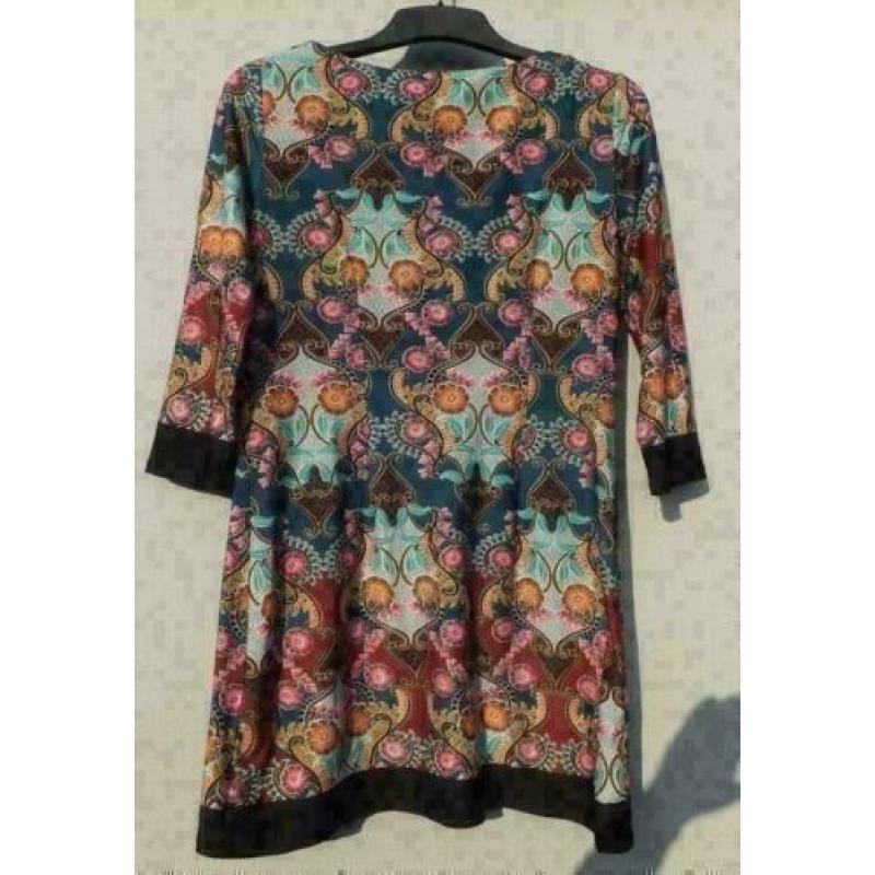 ATMOSPHERE gekleurde bloem stretch tuniek mt 38